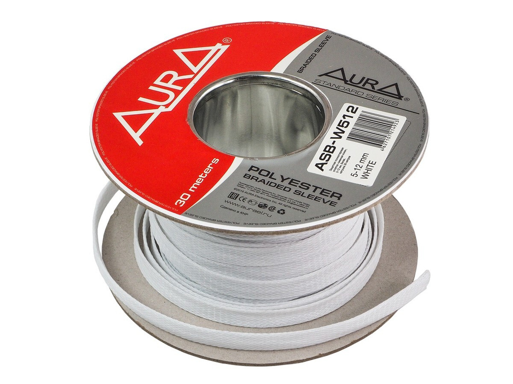 AurA ASB-W512, Защитная оплетка полиэстер 5-12мм, белая #1