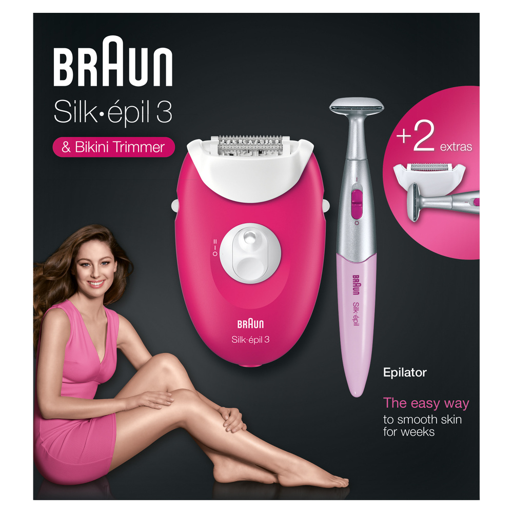 Braun Эпилятор женский Silk-epil 3 - 3420 + стайлер для бикини #1