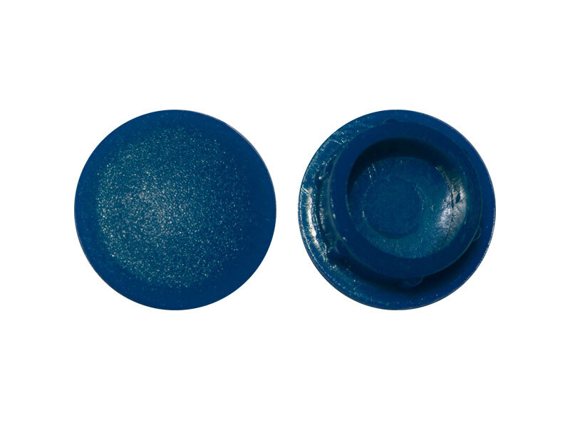 Пластиковая заглушка под отверстие диаметром 8 мм, синего цвета, с диаметром шляпки 10 мм (30шт)  #1