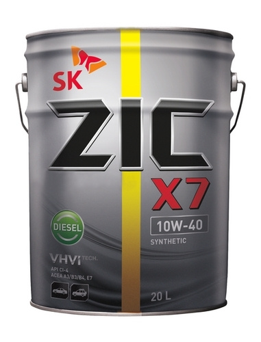 ZIC X7 DIESEL 10W-40 Масло моторное, Синтетическое, 20 л #1