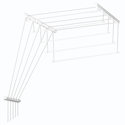 Сушилка для белья потолочная Лиана-Люкс 1,4м пластмассовые кронштейны алюминиевые стержни потолочный #1