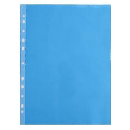 Папка-карман цветная синяя Премиум, А4+, глянец, 30мкм, 50шт/уп  #1