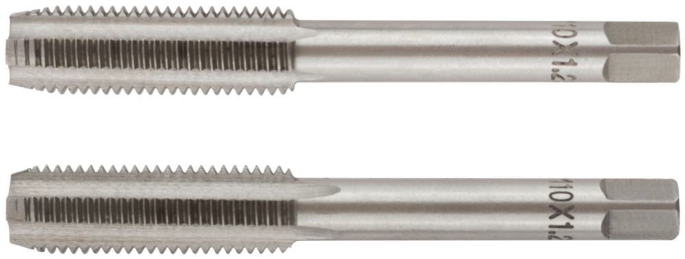 Метчики метрические, легированная сталь, набор 2 шт. М10х1,25 мм  #1