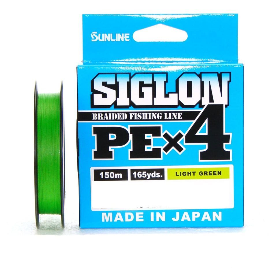 Плетеный шнур Sunline Siglon PEx4 150m (LG) 12LB, 0.8PE, 6kg, Light Green #1