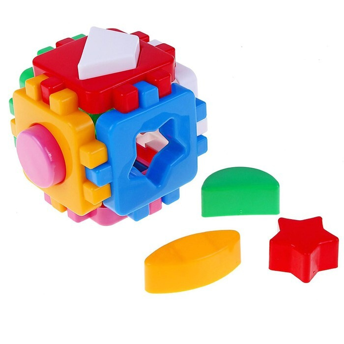 Игрушка куб-сортер Умный малыш мини, 12 элементов #1