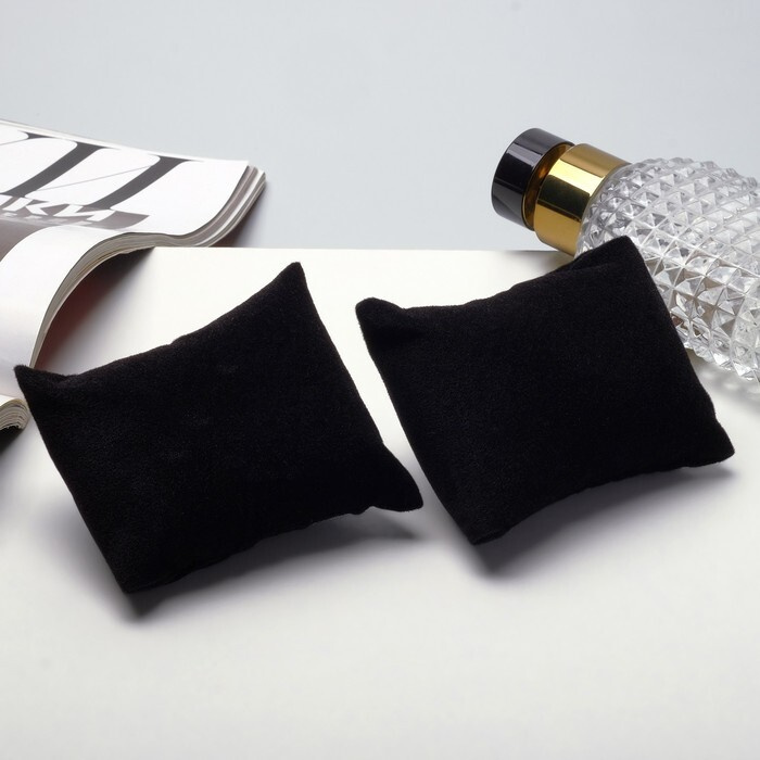 Подушка для украшений 8 6,5 3,5 см, цвет чёрный 2 шт. #1