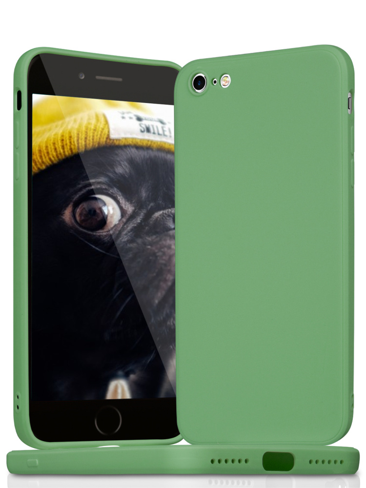 Чехол для iPhone 7 / 8 / SE 2020 накладка силиконовая матовая c защитой камеры  #1