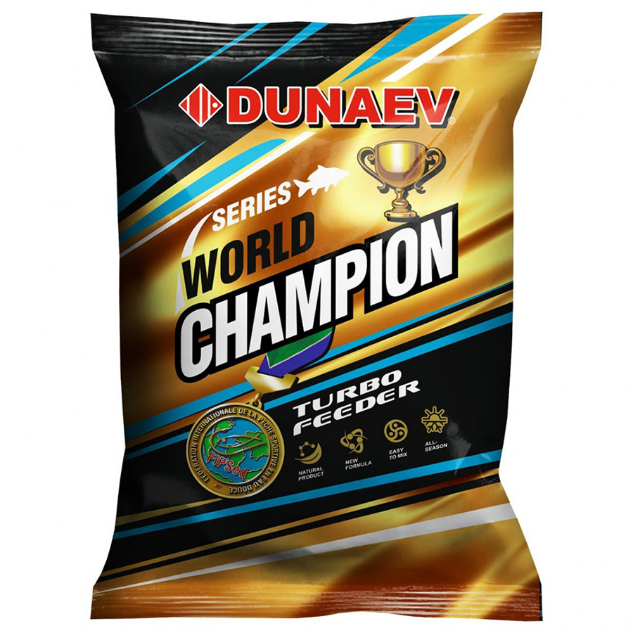 Прикормка натуральная рыболовная Dunaev WORLD CHAMPION Turbo Feeder 1 кг / Принадлежности для рыбалки #1