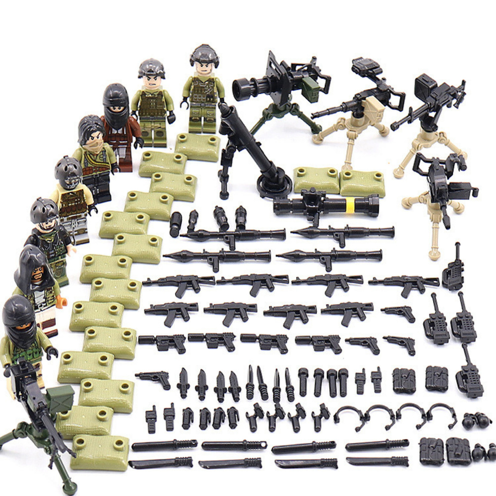 Фигурки военные человечки Набор солдатиков минифигурки конструктор из 8 штук  #1
