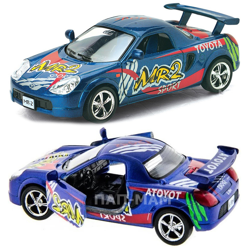 Машинка металлическая Kinsmart 1:32 Toyota MR2 Street Fighter WRC 5072DKT инерционная, двери открываются #1