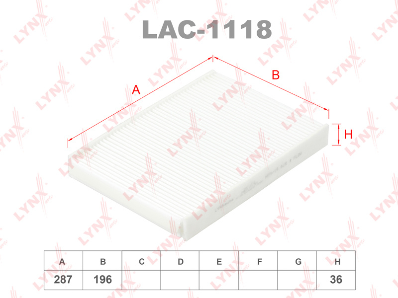 LYNXauto Фильтр салонный арт. LAC1118 #1