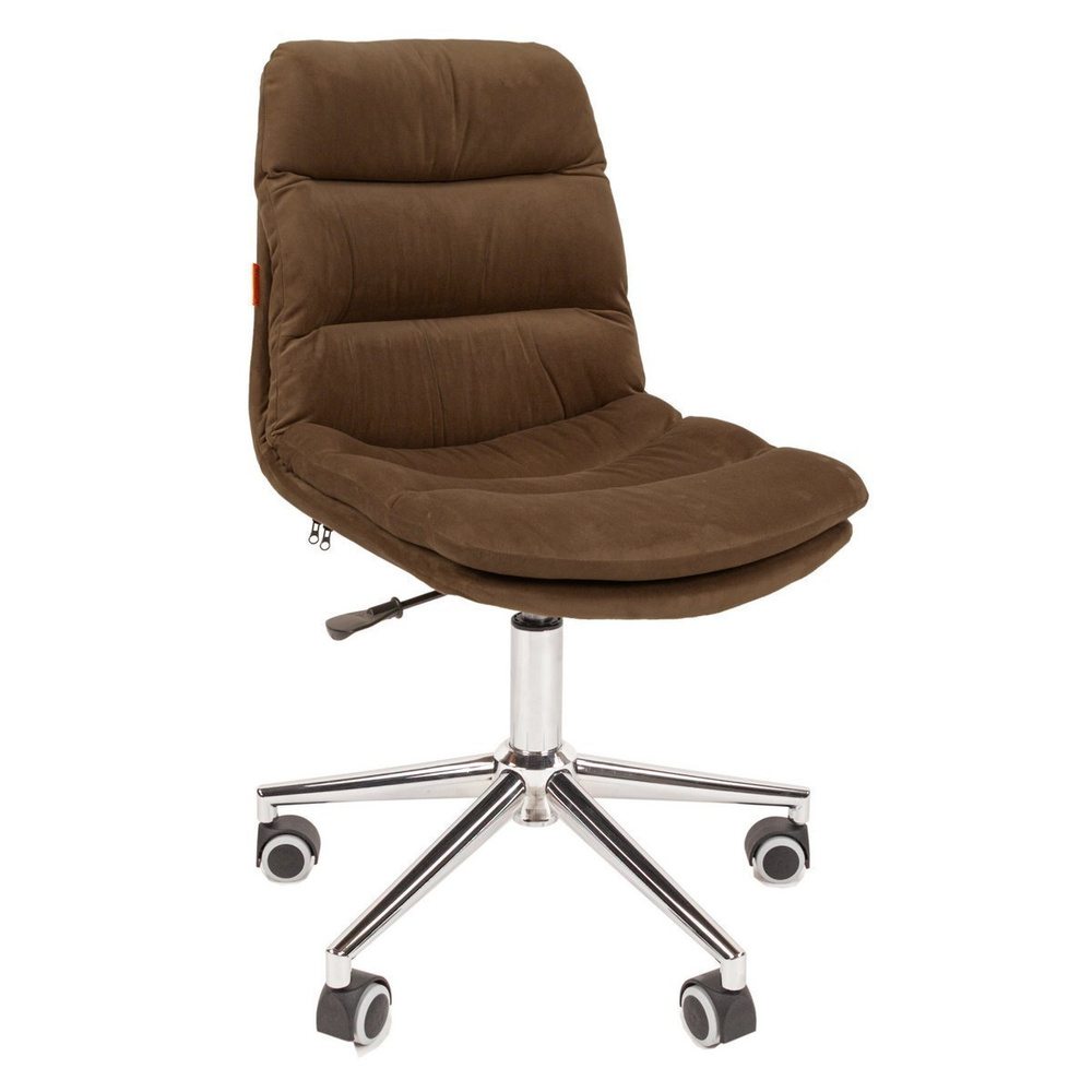 Компьютерное кресло для дома и офиса CHAIRMAN HOME 115, офисное кресло, ткань велюр, коричневый  #1