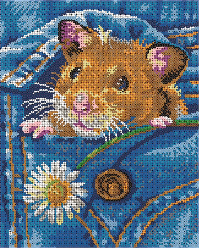 Набор для вышивания чешским бисером Вышивочка, картина "Мышка" 24*30см  #1