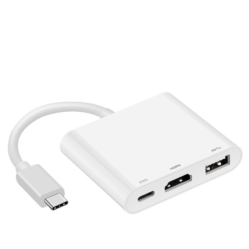 Переходник Type-C HUB USB 3.0 - HDMI - Type-C / USB HUB 3 в 1 для MacBook Air и MacBook Pro  #1