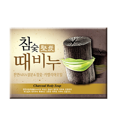 Mukunghwa Отшелушивающее и очищающее мыло для тела с древесным углем Charcoal Body Soap, 100гр  #1