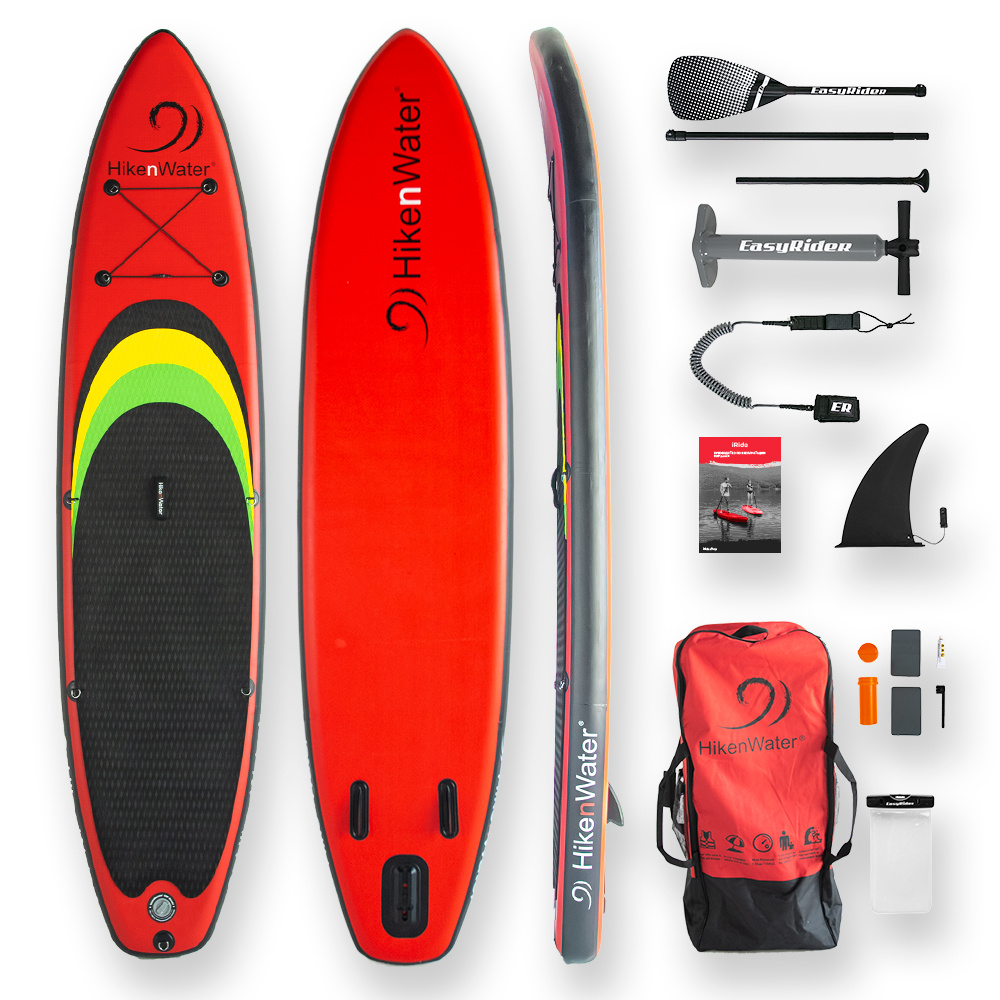 SUP-доска надувная для сапбординга Hiken Water 11.6 RED supboard/сапборд двухслойный  #1