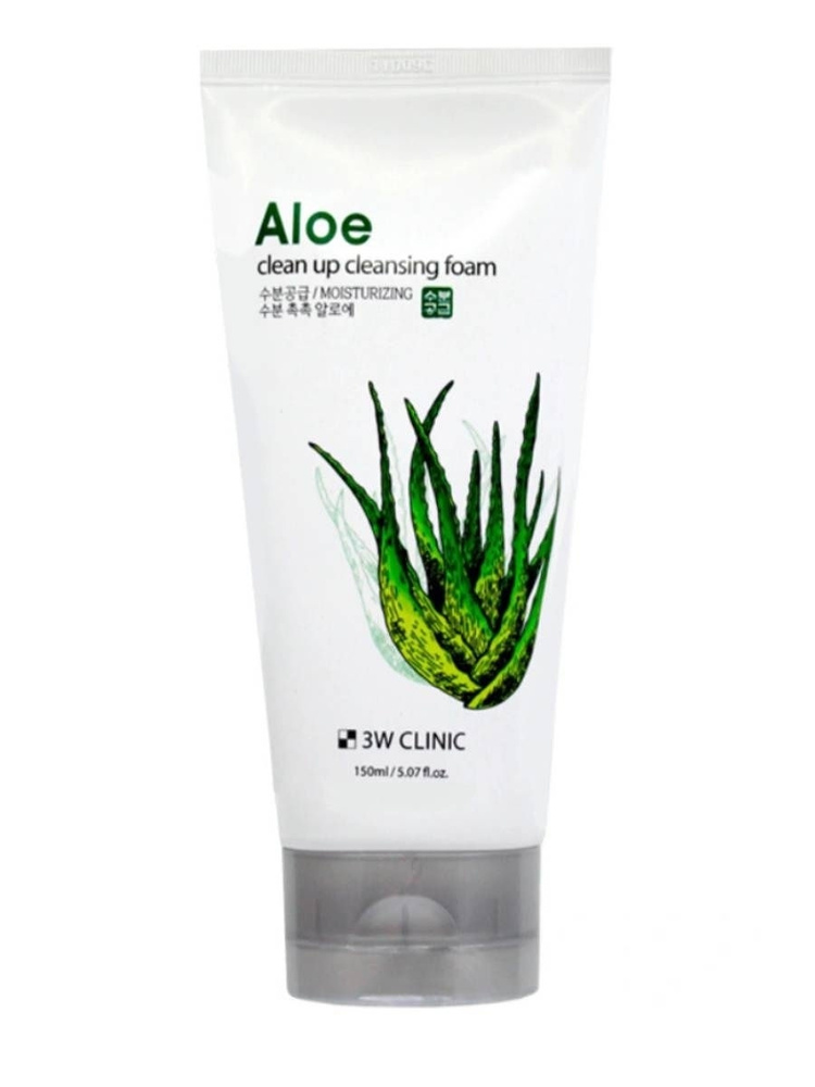 Пенка для умывания с экстрактом алоэ ALOE CLEAN UP CLEANSING FOAM 150 мл  #1