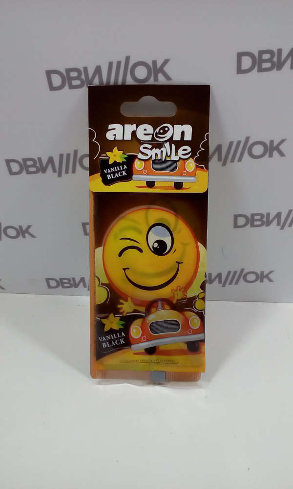 Автомобильный ароматизатор Areon SMILE RING Vanilla Black/Ванила Блэк, подвесная, картон 704-SMR-322 #1