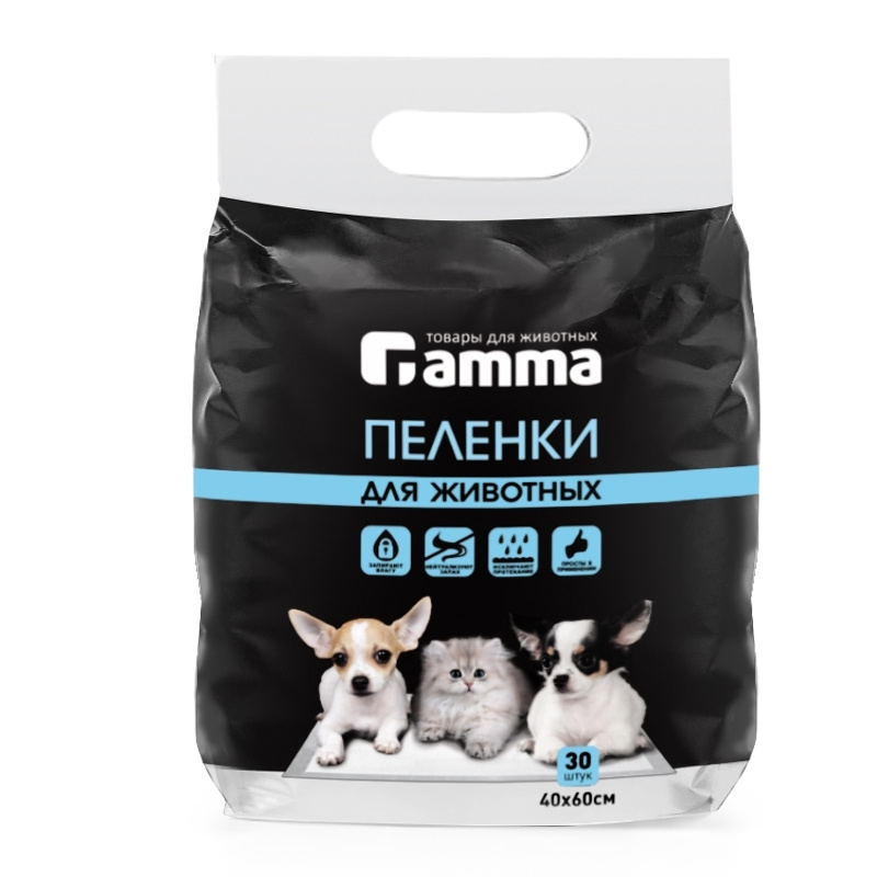 Gamma пеленки для животных, 400х600 мм, 30 шт #1