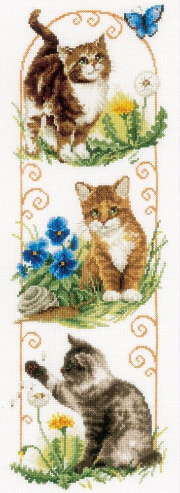 Набор для вышивания Vervaco (Бельгия) Любопытные кошки PN-0148160  #1