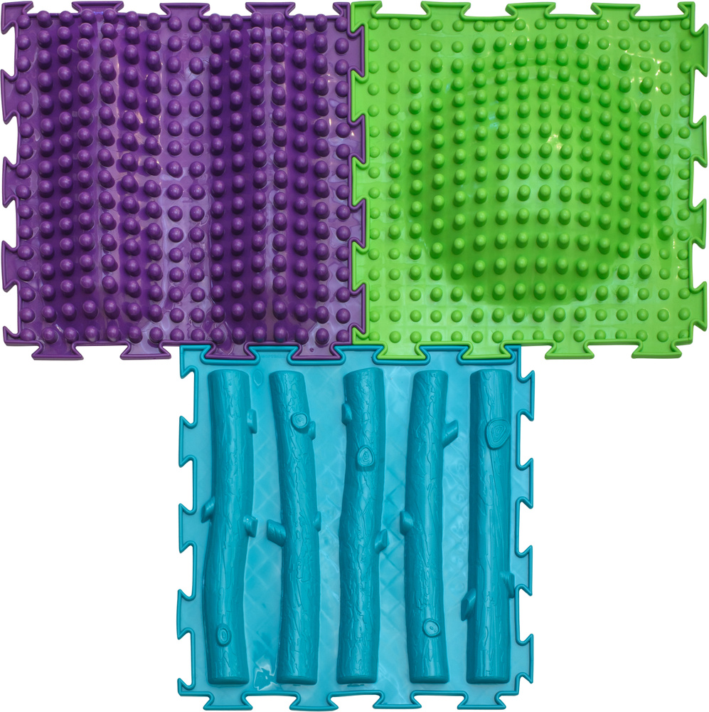 Ортодон / Модульные массажные коврики набор "Кочки" №4 (3 пазла)  #1