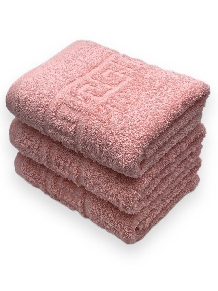 Набор полотенец для лица, рук или ног TM Textile, Хлопок, 40x70 см, светло-розовый, 3 шт.  #1