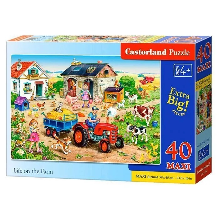 Пазл MAXI Castorland Premium 40 деталей Жизнь на ферме - купить с ...