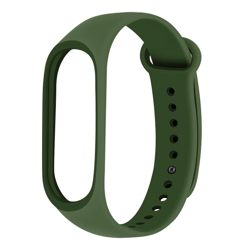 Ремешок силиконовый для Xiaomi Mi Band 5 (Dark-Green) #1