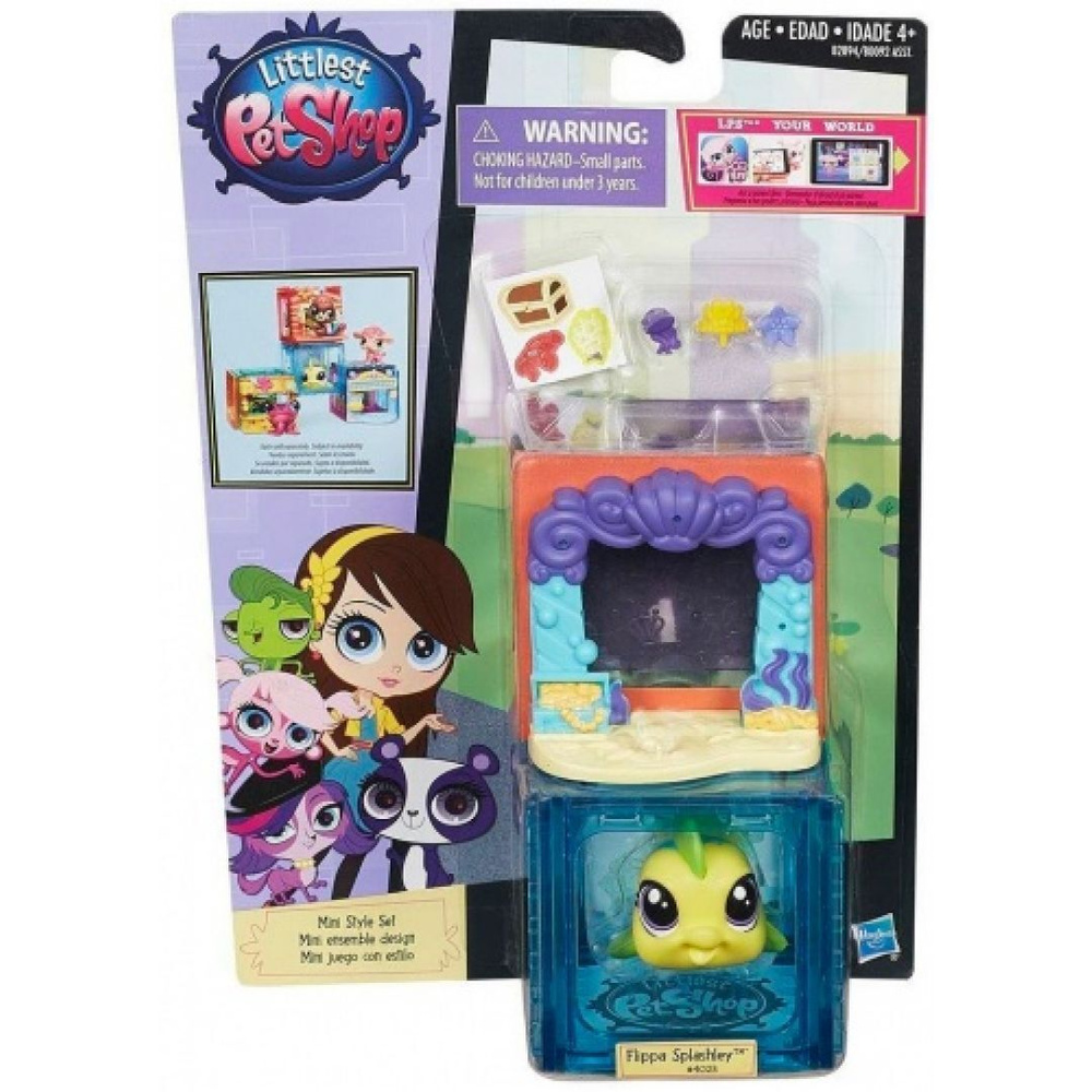 Littlest Pet Shop B0092 Игровой тематический набор №4 - Flippa splashley #1