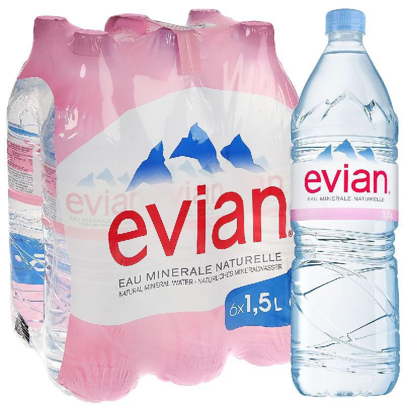 Минеральная вода Evian (Эвиан) питьевая 6 шт по 1,5 л пэт - купить с ...