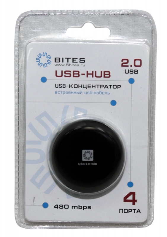 Разветвитель USB 5BITES HB24-200BK, BLACK #1