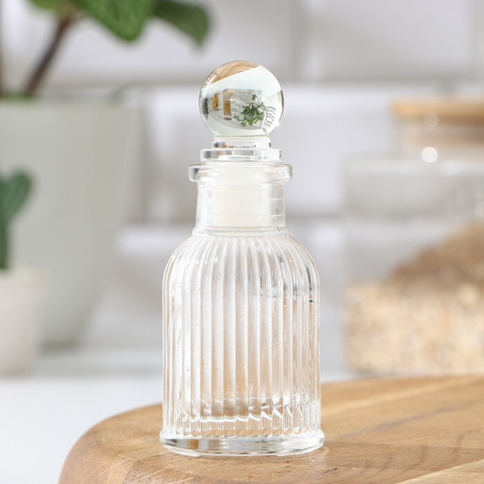Стеклянная масленка Афина - 50 мл, стекло - бутылочка для массажных, эфирных и ароматических масел + #1