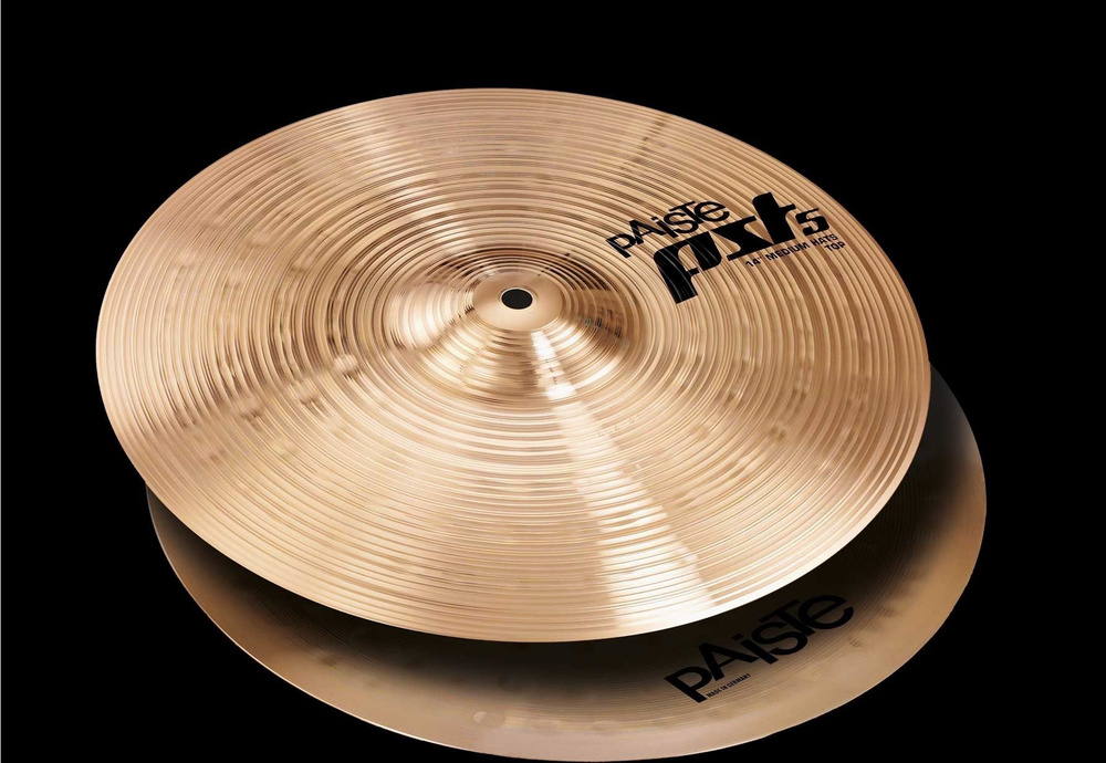 Две Hi-Hat тарелки 14", Paiste 0000683714 New PST 5 Medium Hi-Hats #1