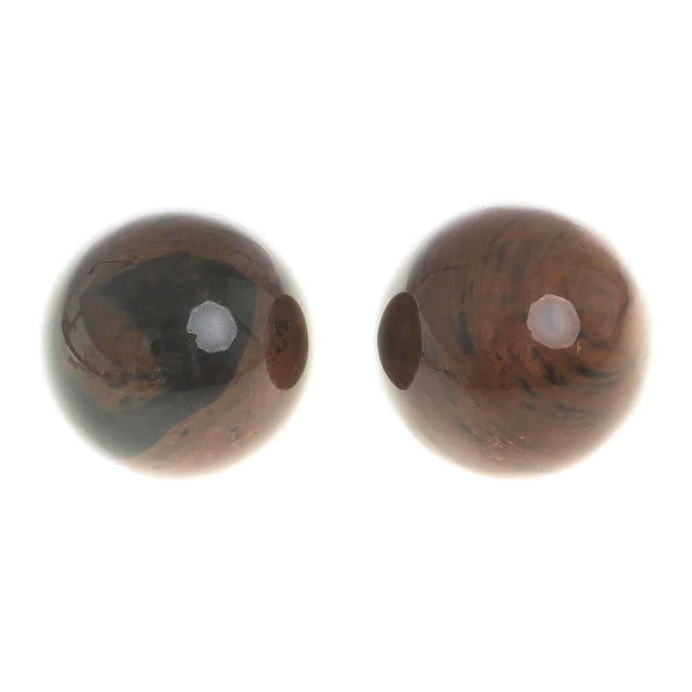 Шары Антистресс 3,2 см из коричневого обсидиана пара / шар декоративный / шар для медитаций / каменный #1