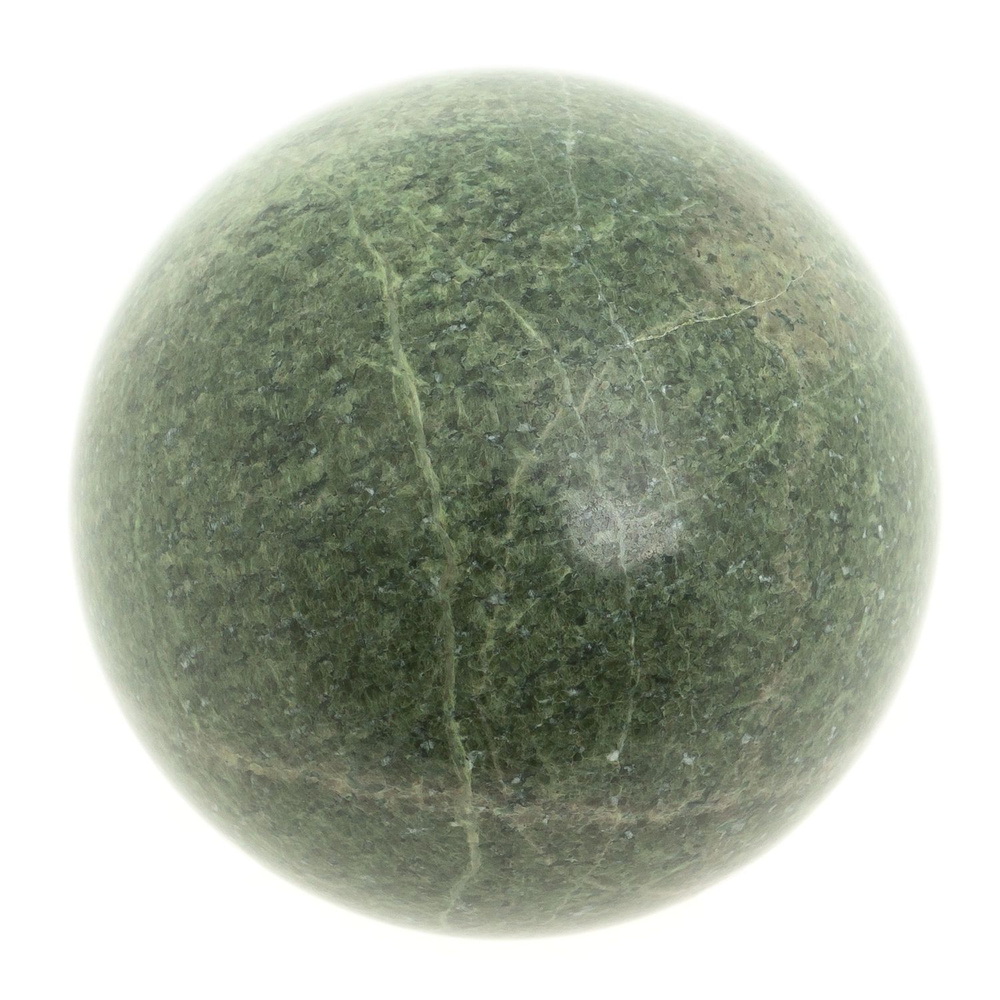 Шар из камня жадеит 8,5 см / шар декоративный / шар для медитаций / каменный шарик / сувенир из камня #1