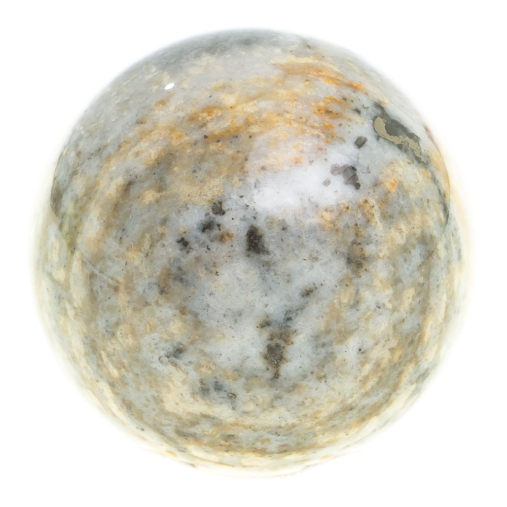 Шар из камня офиокальцит 7 см / шар декоративный / шар для медитаций / каменный шарик / сувенир из камня #1