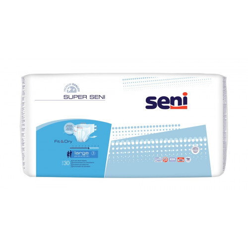 Super Seni - подгузники для взрослых / памперсы для взрослых, L (обхват талии 100-150 см), 30 шт.  #1