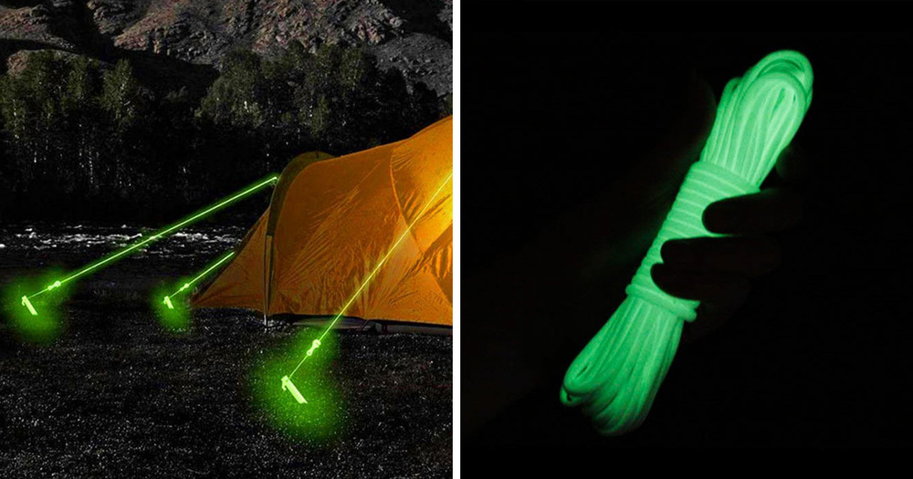 Оттяжка, шнур, веревка, паракорд для палатки светящиеся (светоотражающая) 10 метров  #1