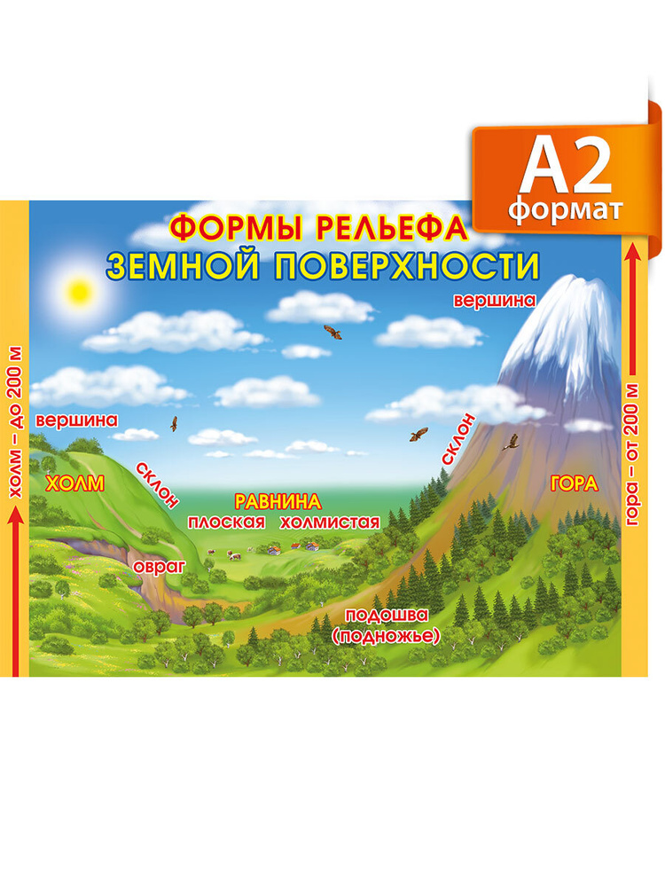 Мир поздравлений Плакат "Рельеф", 60 см х 44 см #1