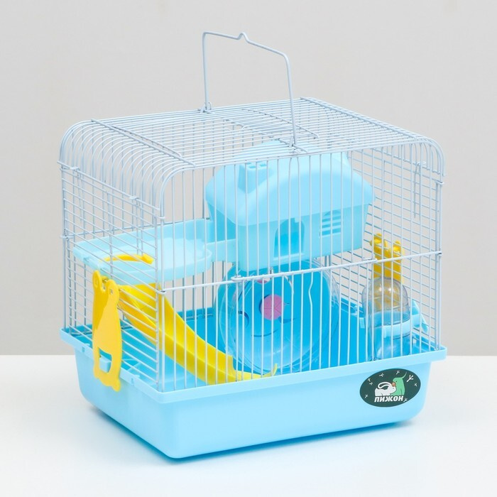 Клетка для грызунов "Пижон", укомплектованная, 27 х 21 х 26 см, голубая  #1