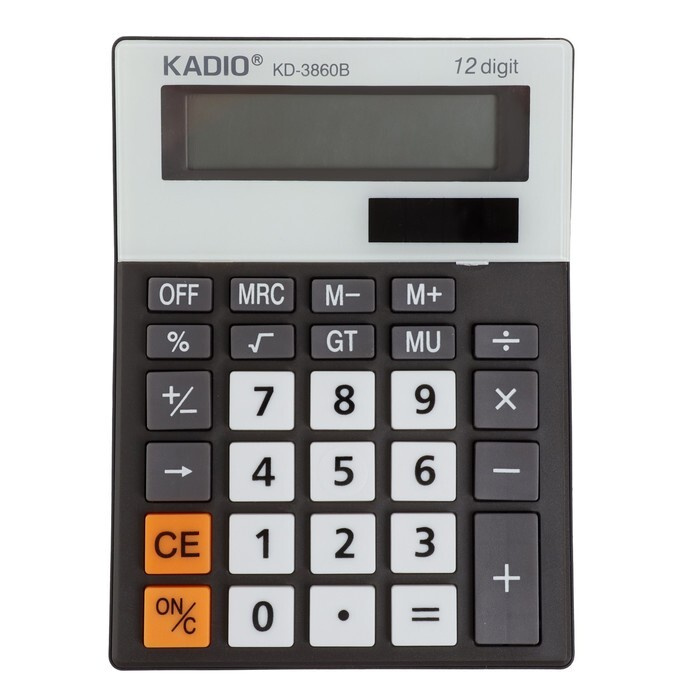 Калькулятор настольный 12-разрядный KD3860B двойное питание  #1