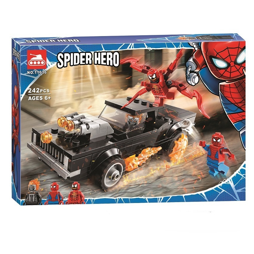 Конструктор Spider Hero 11636 "Человек-Паук и Призрачный Гонщик против Карнажа", 242 детали  #1