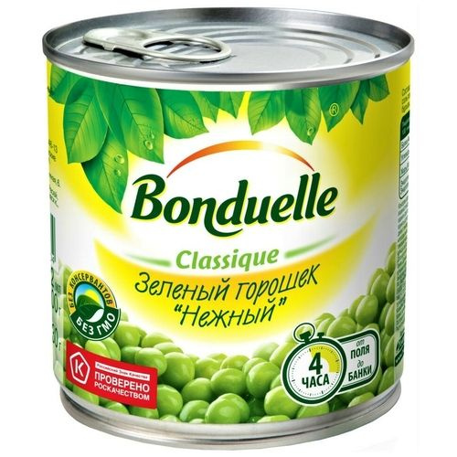 Горошек Bonduelle зеленый, 400 г (упаковка 12шт) #1