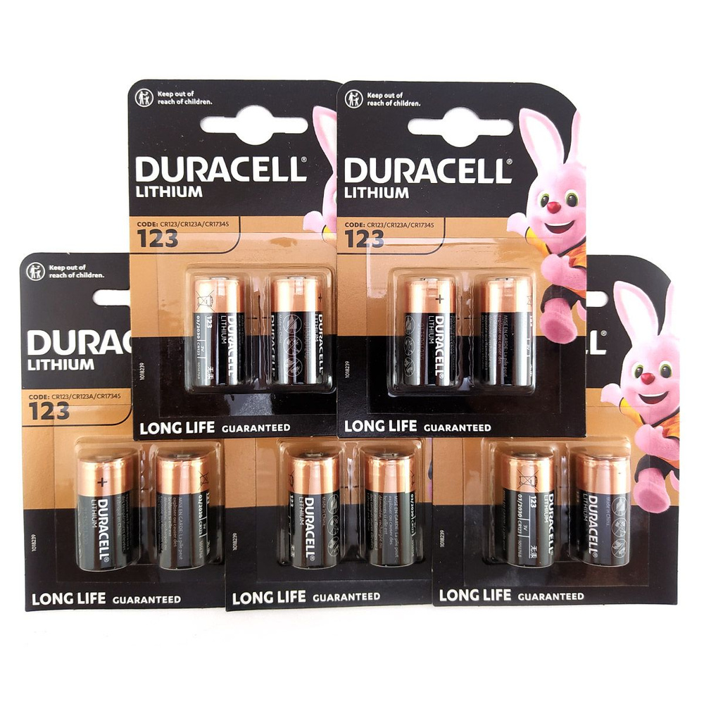 Батарейка литиевая (10шт) DURACELL CR123 3В (бл2) #1