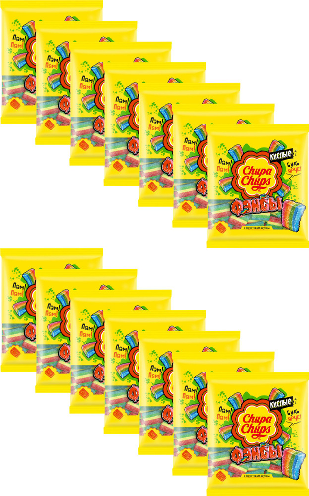 Мармелад Chupa Chups Фансы жевательный, комплект: 14 упаковок по 150 г  #1