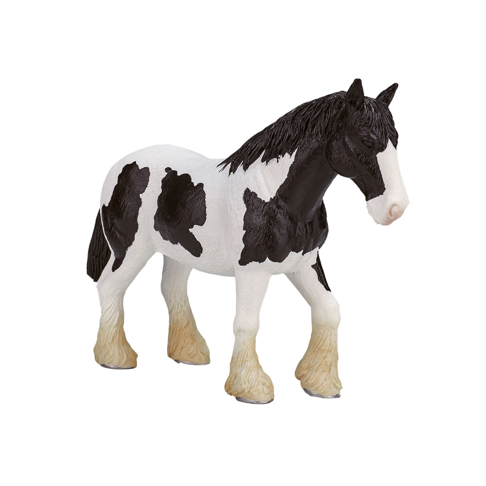 Фигурка-игрушка Лошадь Клейдесдаль, черно-белая, AMF1033, KONIK  #1