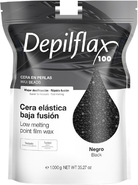 Depilflax 100 Black Film Wax Пленочный воск для депиляции в гранулах Черный 1000 грамм  #1