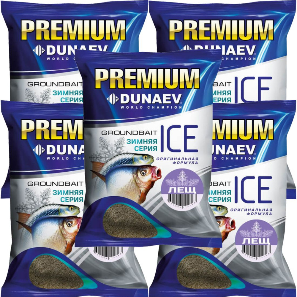Прикормка зимняя Dunaev ICE PREMIUM Лещ (5 упаковок/4.5 кг) #1