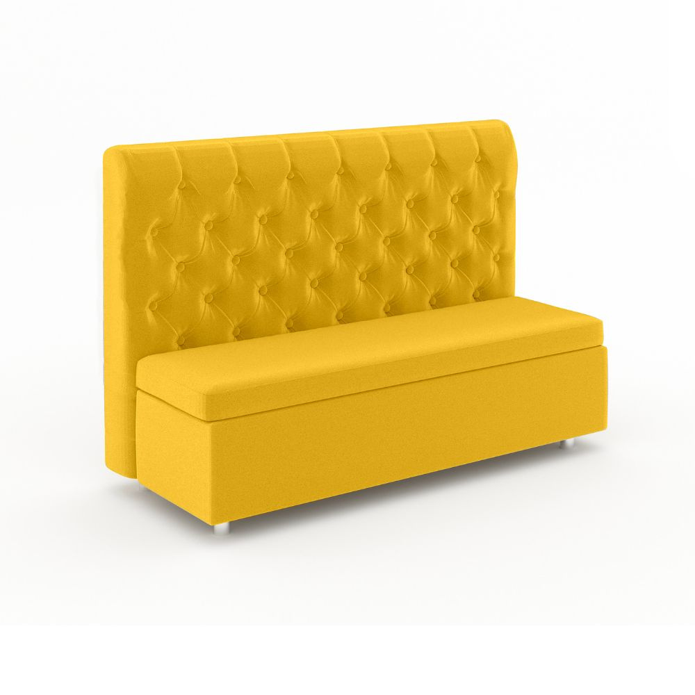 Прямой диван Версаль ФОКУС- мебельная фабрика 140х67х106 см желтый матовый  #1