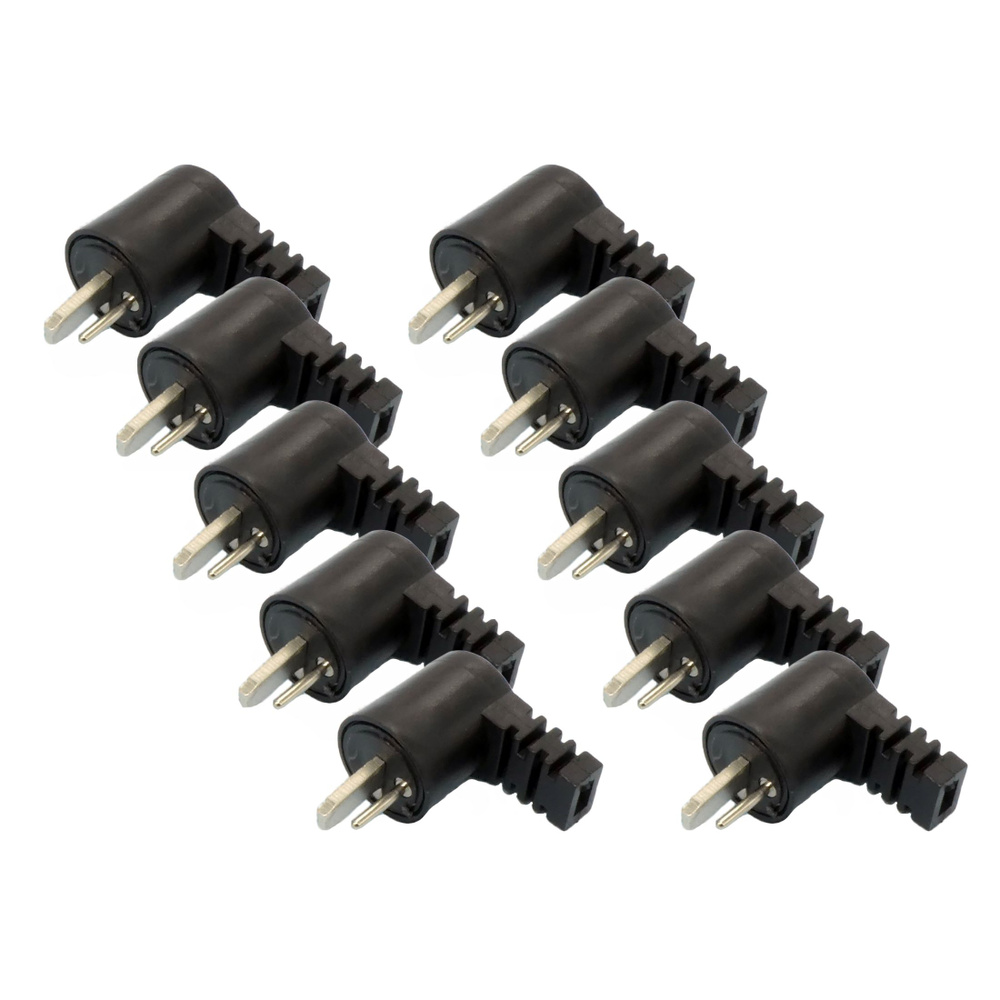 Штекер на кабель, Разъем "точка-тире" под винт угловой, комплект 10 ...